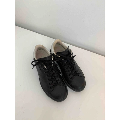 Pre-owned Isabel Marant Bart Leather Trainers In Black
