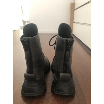 Pre-owned Philosophy Di Lorenzo Serafini Black Leather Ankle Boots