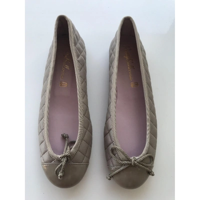 Pre-owned Pretty Ballerinas Beige Leather Ballet Flats