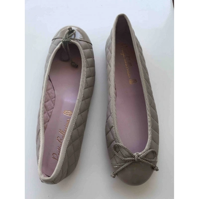 Pre-owned Pretty Ballerinas Beige Leather Ballet Flats