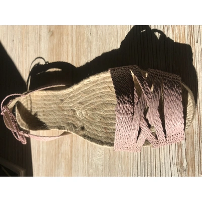 Pre-owned Ball Pages Cloth Espadrilles In Pink