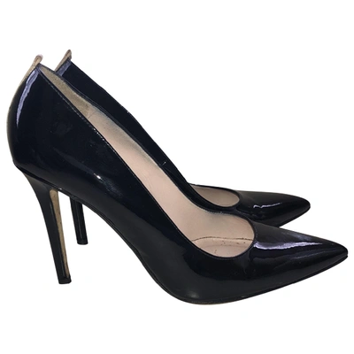 Pre-owned Sjp By Sarah Jessica Parker Patent Leather Heels In Black