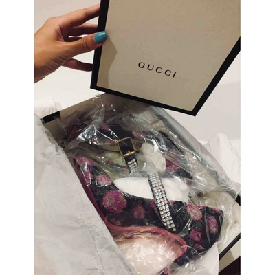 Pre-owned Gucci Sylvie Cloth Heels In Other