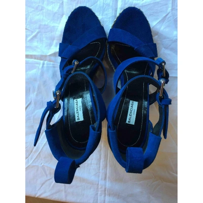 Pre-owned Balenciaga Sandals In Blue