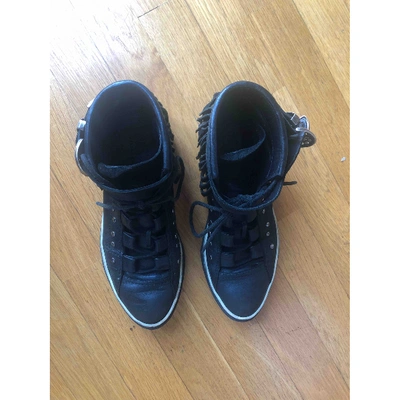 Pre-owned Mexicana Leather Trainers In Black