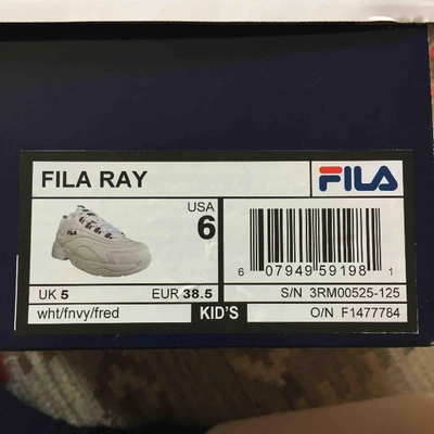 Pre-owned Fila Leather Trainers In White