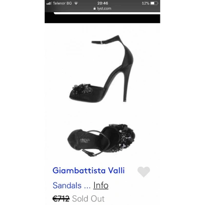Pre-owned Giambattista Valli Cloth Sandals In Black