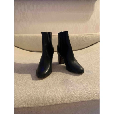 Pre-owned Maje Fall Winter 2019 Black Leather Ankle Boots