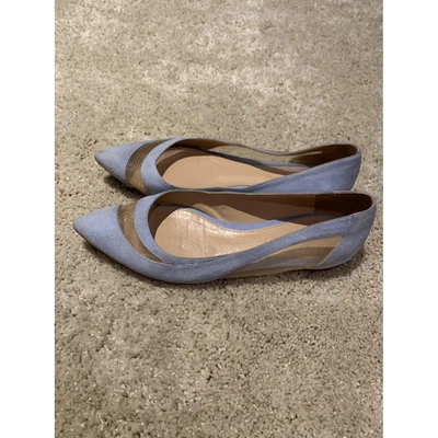 Pre-owned Gianvito Rossi Ballet Flats In Blue