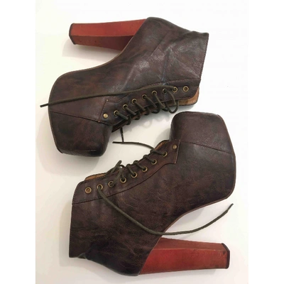 Pre-owned Jeffrey Campbell Leather Heels In Brown