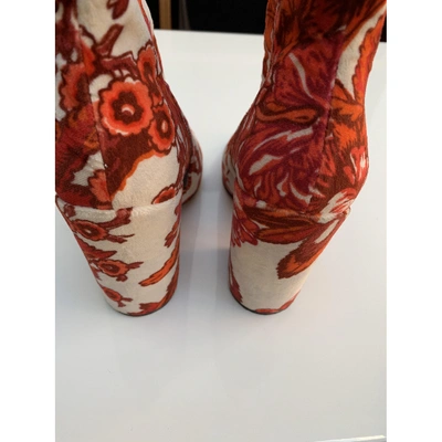 Pre-owned Dries Van Noten Multicolour Velvet Boots