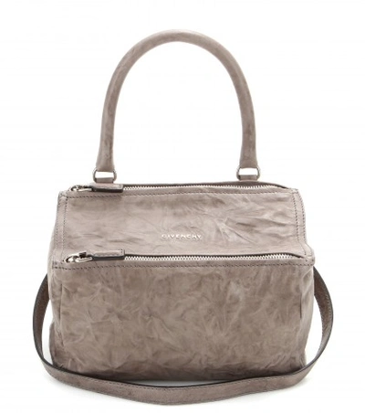 Givenchy Pandora Small Leather Shoulder Bag In Charcoal