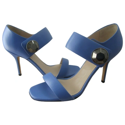 Pre-owned Christopher Kane Blue Leather Heels