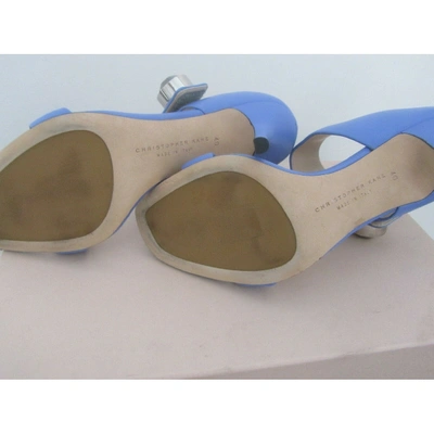 Pre-owned Christopher Kane Blue Leather Heels