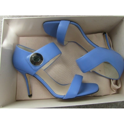 Pre-owned Christopher Kane Blue Leather Heels