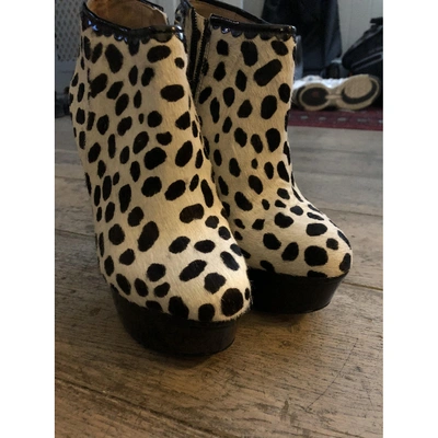 Pre-owned Kurt Geiger Pony-style Calfskin Ankle Boots