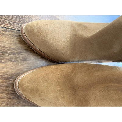Pre-owned Sartore Ankle Boots In Camel