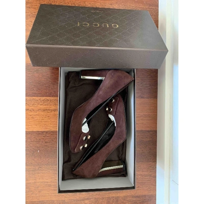 Pre-owned Gucci Heels In Brown