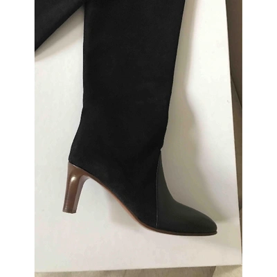 Pre-owned Chloé Anthracite Suede Boots