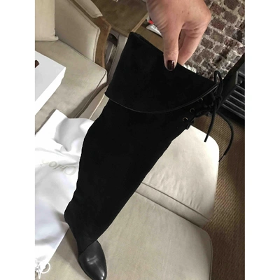 Pre-owned Chloé Anthracite Suede Boots