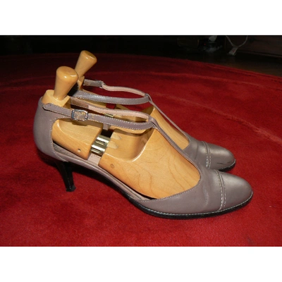 Pre-owned Atelier Mercadal Leather Heels In Grey