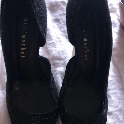 Pre-owned Minimarket Leather Heels In Anthracite