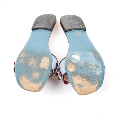 Pre-owned Fendi Leather Mules & Clogs In Multicolour