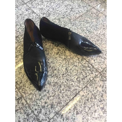 Pre-owned Sigerson Morrison Leather Flats In Black