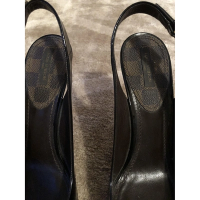Pre-owned Louis Vuitton Brown Patent Leather Heels