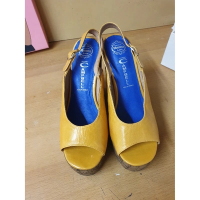 Pre-owned Jeffrey Campbell Leather Sandals In Yellow