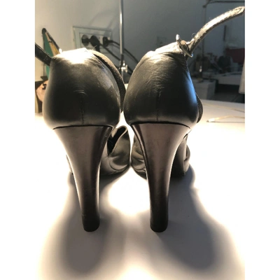 Pre-owned Hoss Intropia Grey Leather Heels