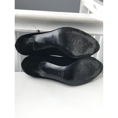 Pre-owned Lanvin Black Velvet Sandals
