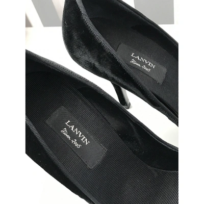 Pre-owned Lanvin Black Velvet Sandals