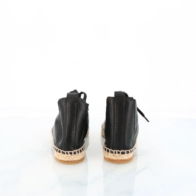 Pre-owned Balenciaga Leather Espadrilles In Black