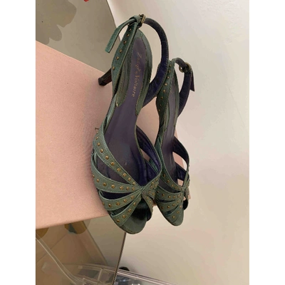 Pre-owned Zadig & Voltaire Leather Sandals In Khaki