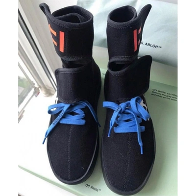 Pre-owned Off-white Cst-001 Moto Wrap  Black Cloth Trainers