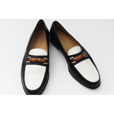 Pre-owned Gucci Black Leather Flats