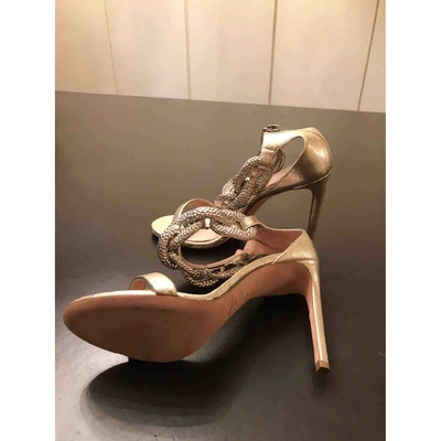 Pre-owned Giambattista Valli Gold Leather Heels