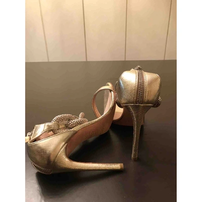 Pre-owned Giambattista Valli Gold Leather Heels