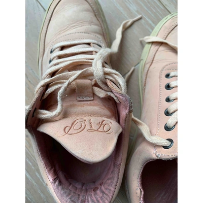 Pre-owned Filling Pieces Pink Leather Trainers