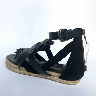 Pre-owned Neil Barrett Leather Sandals In Black