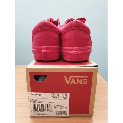 Pre-owned Vans Cloth Trainers In Red