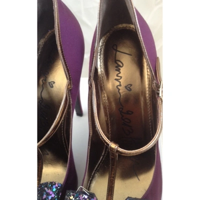 Pre-owned Lanvin Cloth Heels In Purple