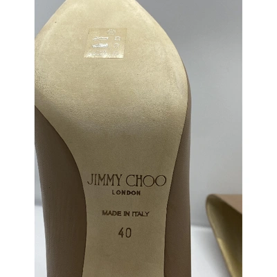 Pre-owned Jimmy Choo Romy Leather Heels In Pink