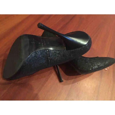 Pre-owned Giuseppe Zanotti Glitter Heels In Black