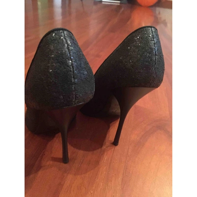 Pre-owned Giuseppe Zanotti Glitter Heels In Black