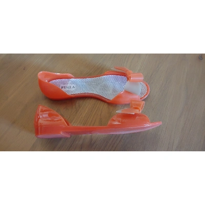 Pre-owned Furla Sandals In Orange