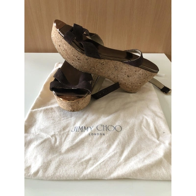 JIMMY CHOO Pre-owned Sandals In Camel