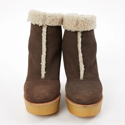 Pre-owned Chloé Brown Suede Ankle Boots