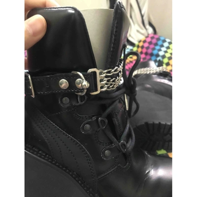 Pre-owned Fenty X Puma Black Leather Boots